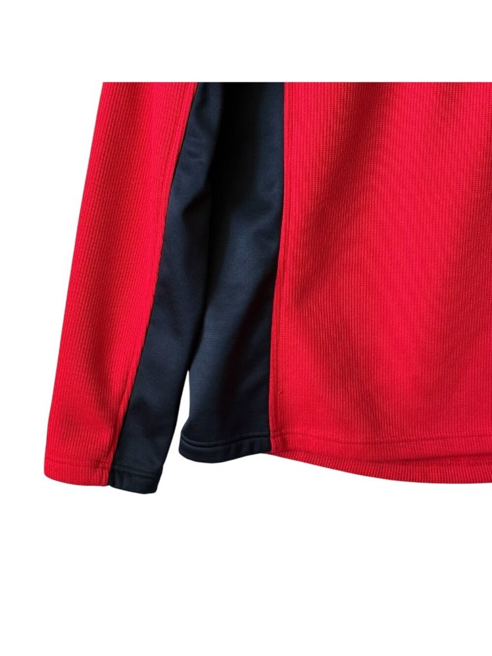Spyder Men's Large Red & Black Pullover Bandit Half Zip Sweater Waffle Logo - Picture 10 of 16